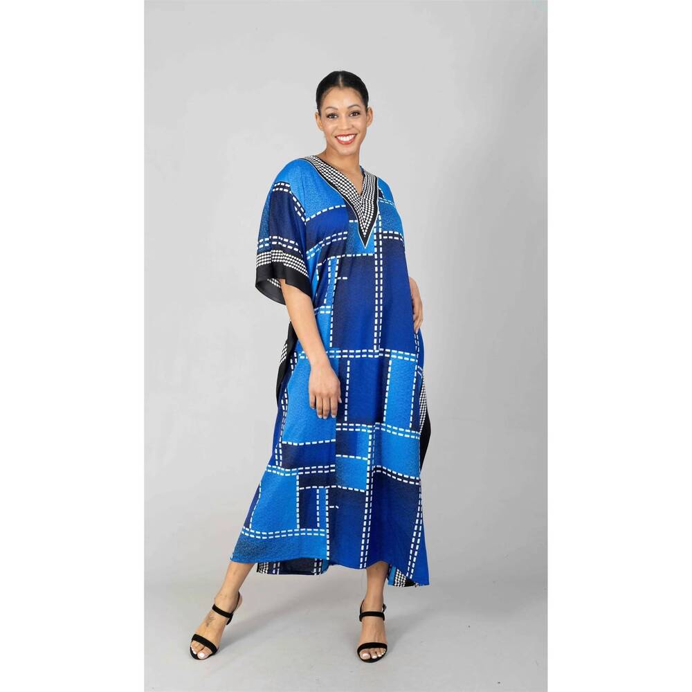 NEW KARA CHIC maxi kaftan dress in blue